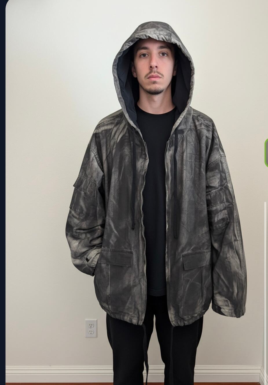 New MNML stained canvas work jacket